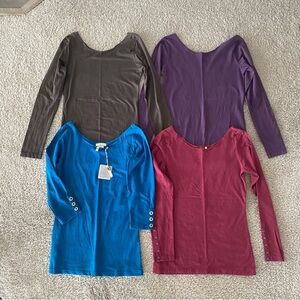 Matilda Jane Vintage Women's Long Sleeve Tops - Set of 4, Sz. Medium. READ
